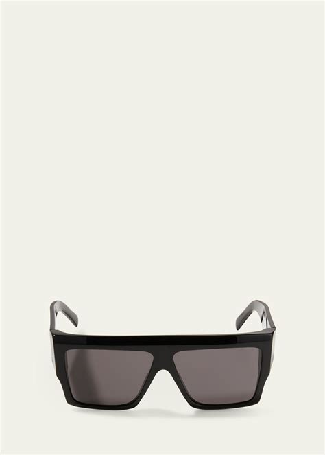 celine chunky rectangle acetate sunglasses.